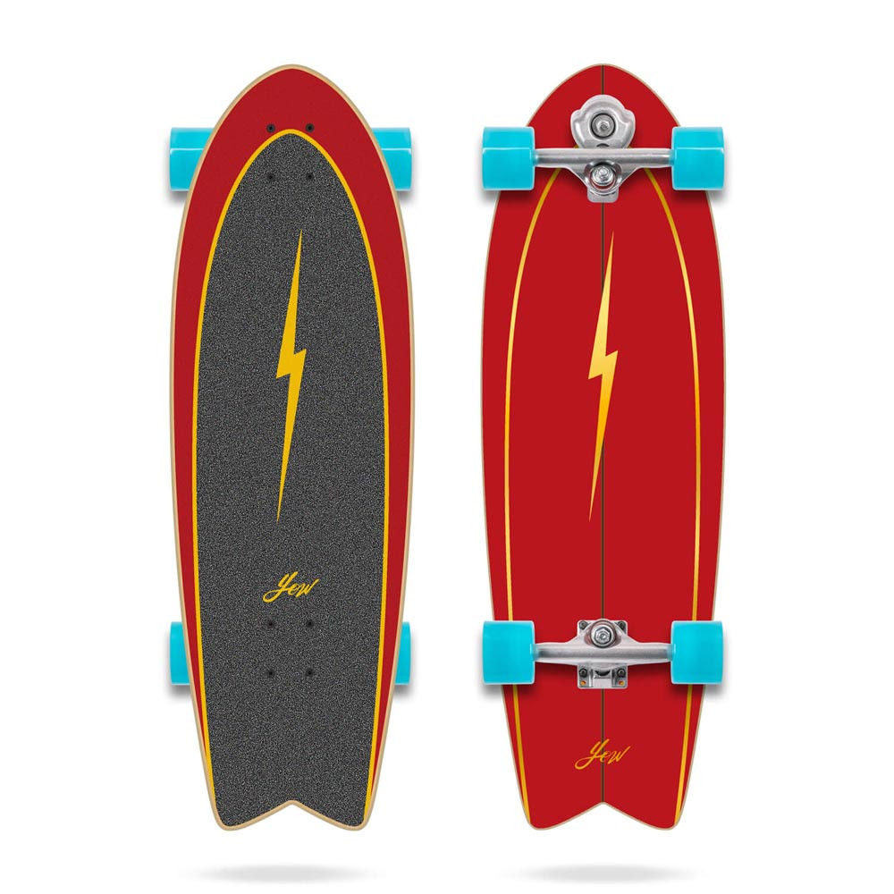 Unisex-Adulto Multicolore 10 x 31.0 Skateboard YOW Pipe 32 Power Surfing Series Surfskate Multicolore 