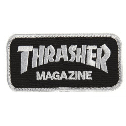 THRASHER Patch Magazine Logo Black/Silver