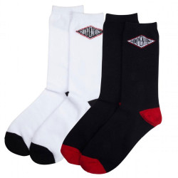 INDEPENDENT Summit Black and White Socks x2