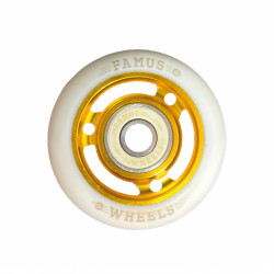 FAMUS Gold/White 60mm Wheels x4
