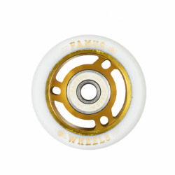 FAMUS Gold/White 60mm Quad Wheels x8