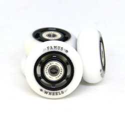 FAMUS Black/White 60mm Wheels x4