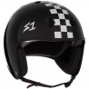 S1 Retro Lifer Black Gloss With White Checks Helmet