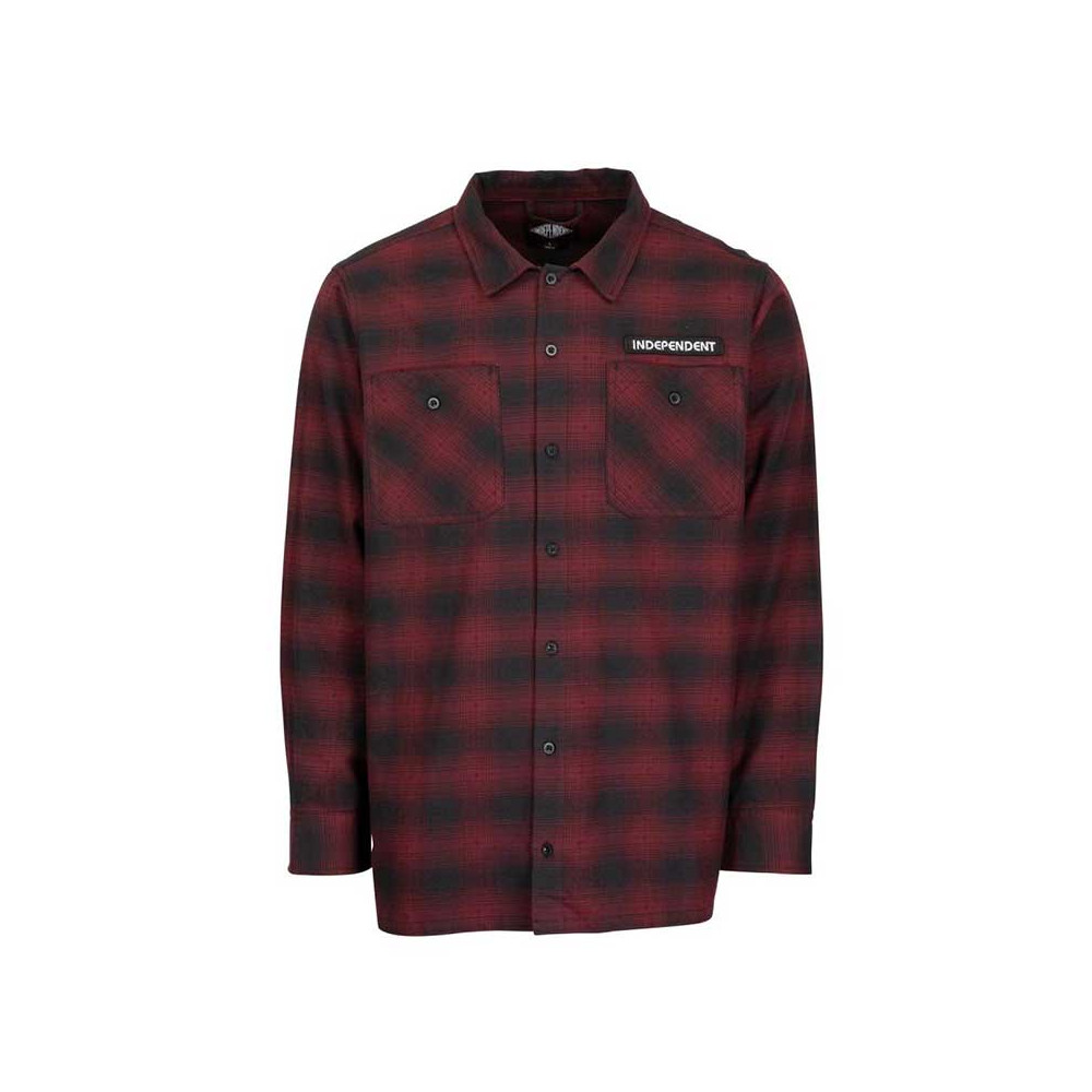 INDEPENDENT Tilden Flannel Maroon Check Longsleeve Shirt