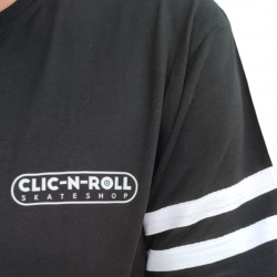 CLIC-N-ROLL Stripes Black T-shirt