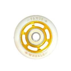 FAMUS Gold/White 6 Spokes 60mm Wheels x4