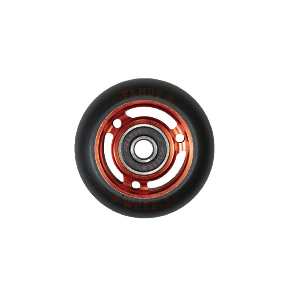 FAMUS Red/Black 3 Spokes 60mm Wheels x4