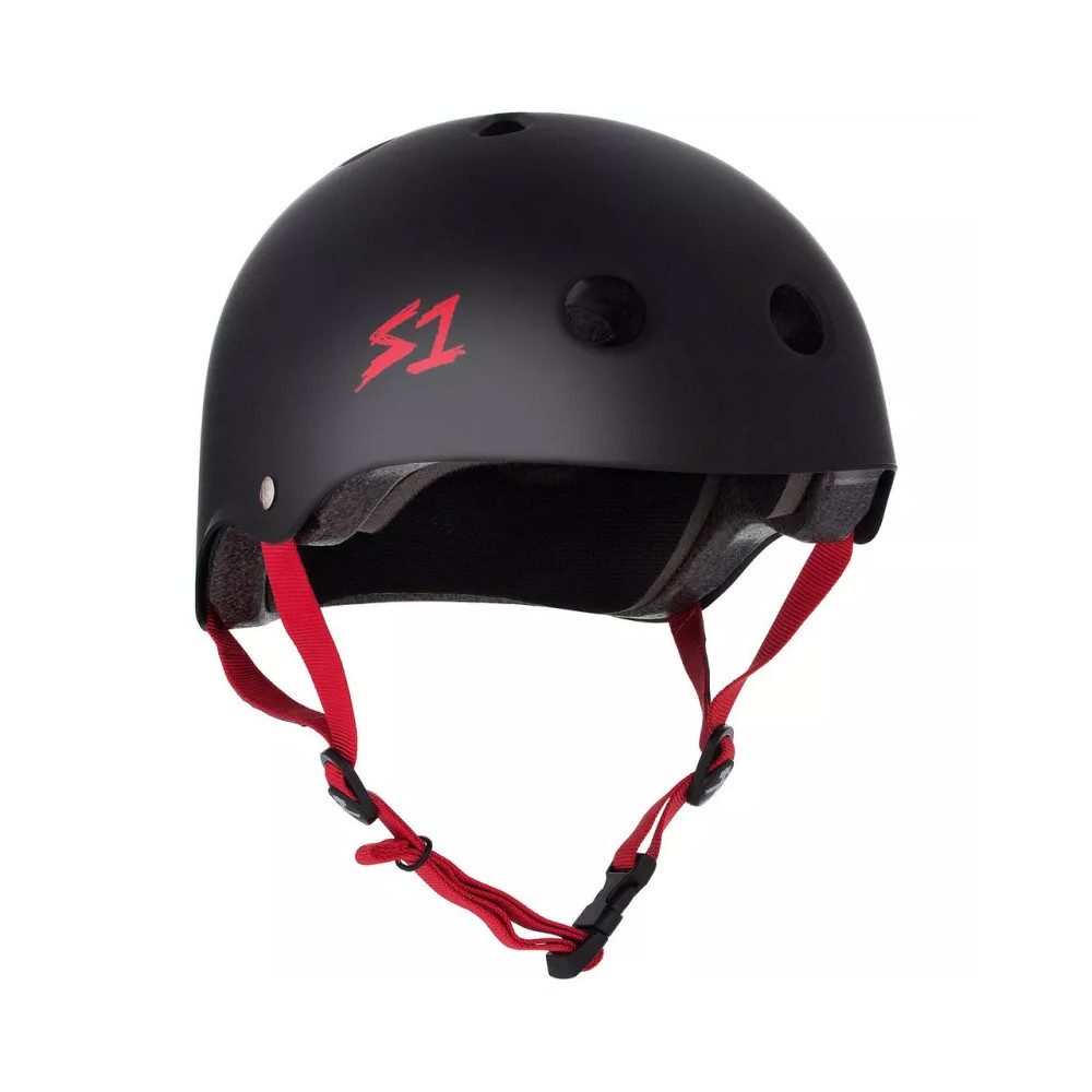 Casque S1 Lifer V2 Black Matte Red Straps Helmet