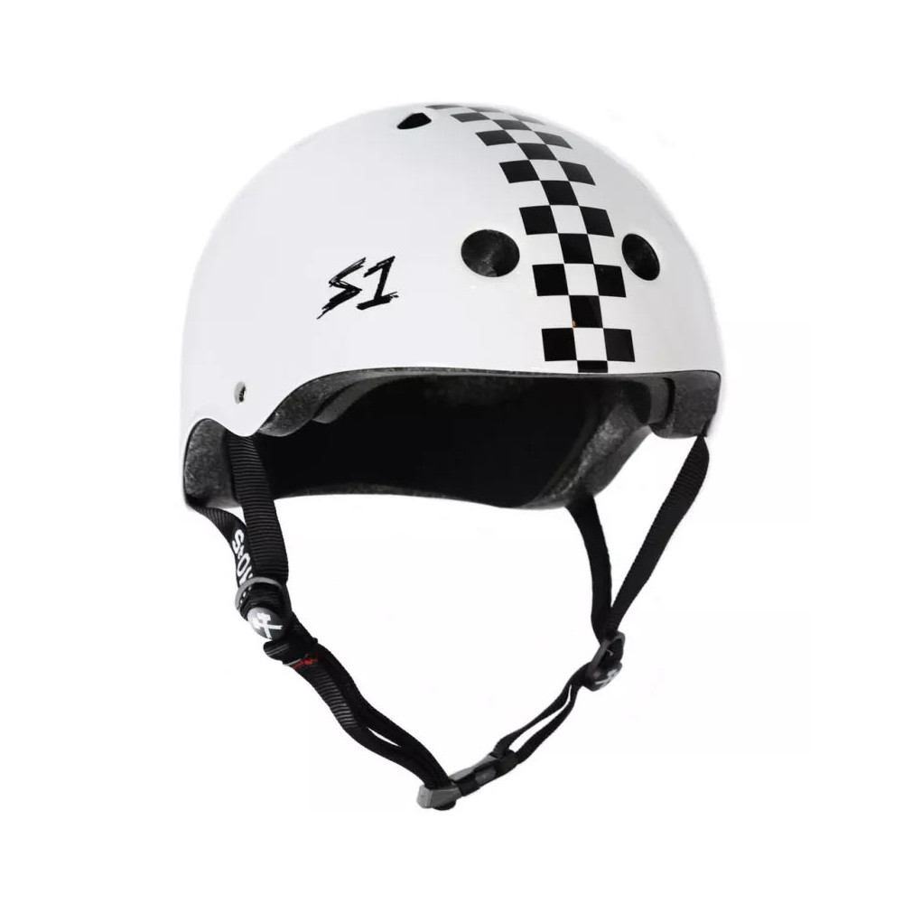 Casque S1 Mega Lifer White with Checkers Helmet