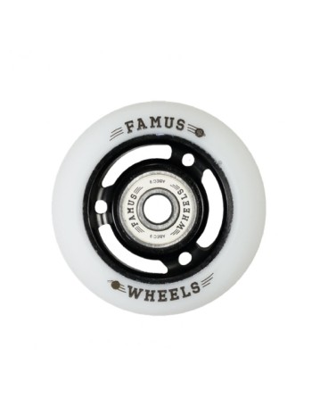 FAMUS Black/White 3 Spokes 64mm Wheels x4