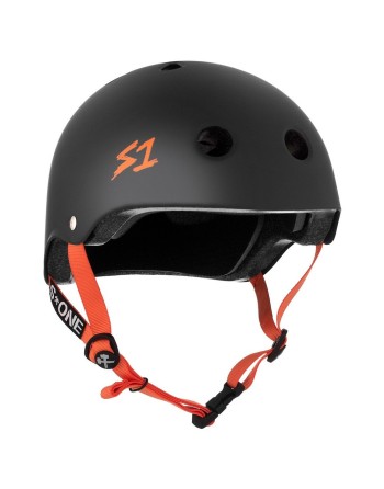 Casque S1 Lifer V2 Black Matte Orange Straps Helmet