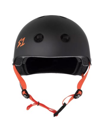 S1 Lifer V2 Black Matte Orange Straps Helmet