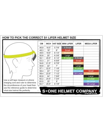 S1 Lifer V2 Dark Grey Matte Helmet tailles