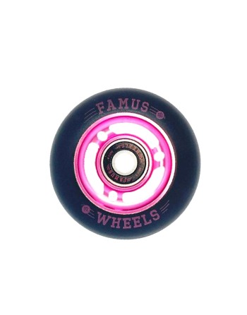 FAMUS Pink/Black 3 Spokes 72mm Wheels x4