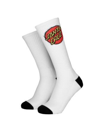 SANTA CRUZ Classic Dot White Black Socks Pack