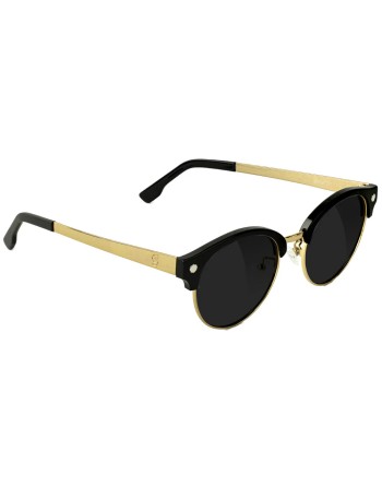 GLASSY Paul Black/Gold Polarized High Roller Sunglasses
