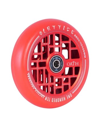 OATH Lattice 110mm Red Wheels x2