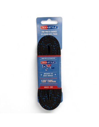 TEXSTYLE 1850MT Waxed Pro Laces Black/Blue 120"