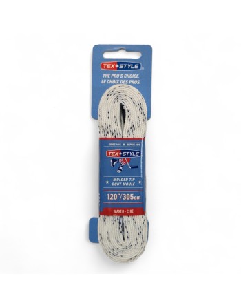 TEXSTYLE 1850MT Waxed Pro Laces White/Blue 120"
