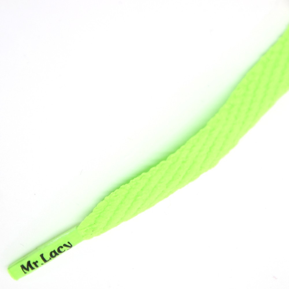 M Lacy-Flatties-Vert Néon Lacets Chaussures 130 cm longueur 10 mm Largeur