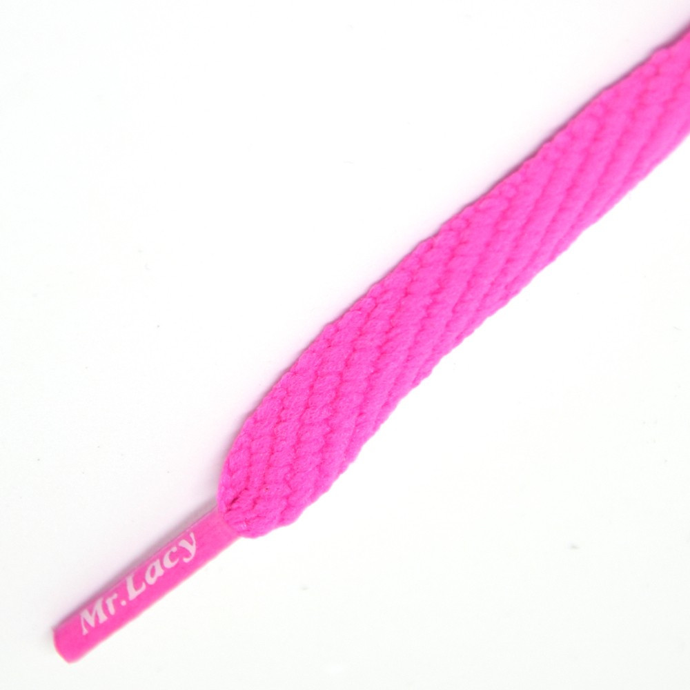 Details about   Laces Mr Lacy Flatties Neon Pink High quality laces 130 cm long,10 mm wide 